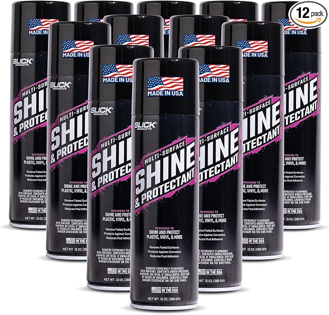 Slick Products Shine & Protectant, Long-Lasting High-Gloss Clear Coat Spray by SlickProducts