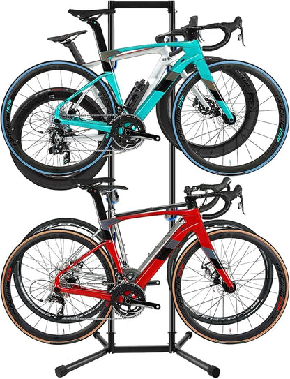 Stand Bike Storage Rack Garage Max 240lbs, Freestanding Gravity Indoor Bike by Hutigertech