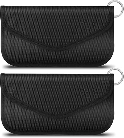 Faraday Bag 2 Pack of RFID Signal Blocking Bag Shielding Pouch Wallet and by levateeta