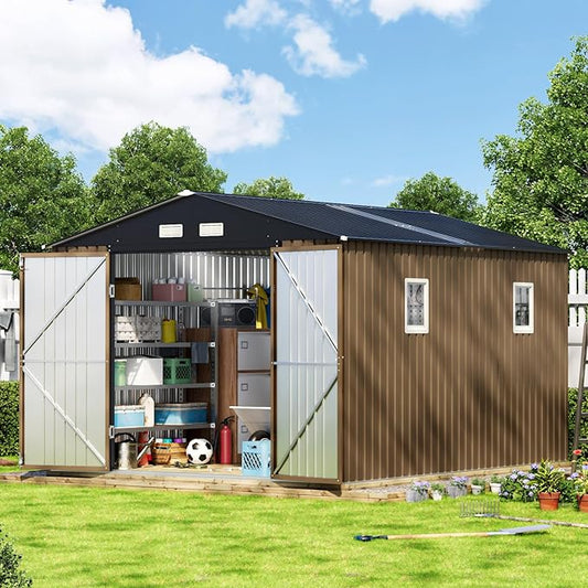 10X12X7.5 FT Outdoor Steel Storage Shed by MISTMO
