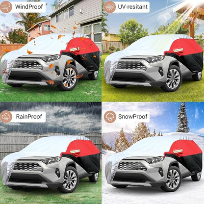 Car Cover for SUV Waterproof All Weather Snowproof UV Windproof Outdoor Full - Image 5