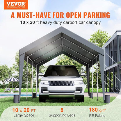 VEVOR Carport Car Canopy 10x20ft, Upgraded Heavy Duty Car Port Garage Boat - Image 2