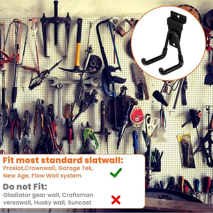 12 Pack Slatwall Hooks Heavy Duty Slatwall Accessories Garage Slatwall Hooks - Image 7