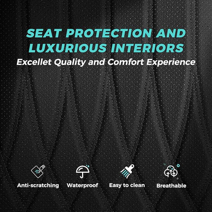 Seat Covers for Honda Civic Sedan LX 2016 2017 2018 2019 2020 2021, Faux - Image 6