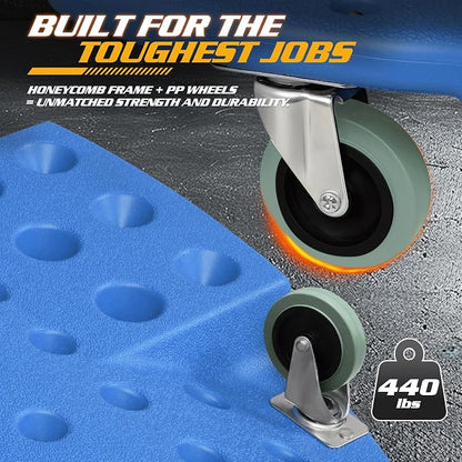 Magshion Mechanic Creeper with Padded Headrest & Tool Trays – 440 lbs Capacity - Image 5