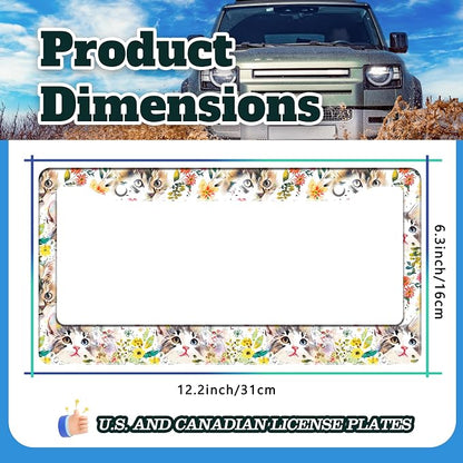 Cute Cat License Plate Frame Kitten Stainless Steel License Plate Holder - Image 3