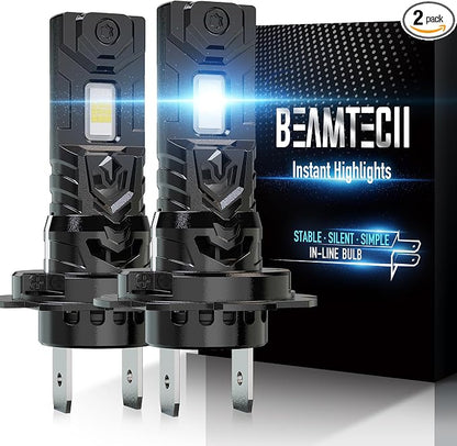 BEAMTECH H7 Light Bulb, No Adapter Need High Speed Fan 6500K Xenon White H7 by BEAMTECH