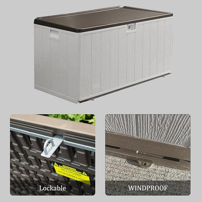 110 Pro Gallon Resin Deck Box, Waterproof Outdoor Storage Bin - Image 6