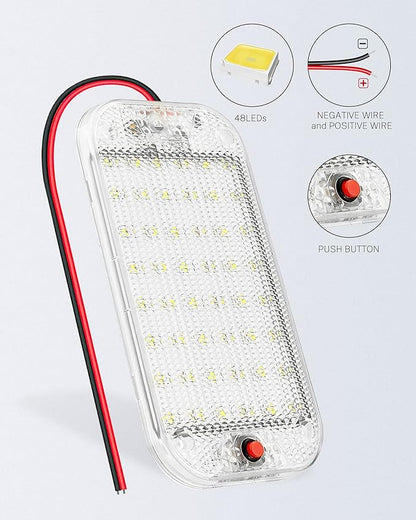 Dome Light for RV Interior, 48LED 800LM Ultra Bright 12 Volt LED White Lights - Image 5