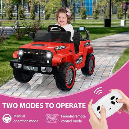 12V Kids Ride on Truck Car, w/Parent Remote Control, Twin 35w Motors, 3 Speeds - Image 3
