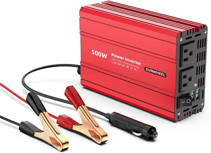 SUNWHEEL 500W Power Inverter DC 12V to 110V AC Car Inverter by SUNWHEEL