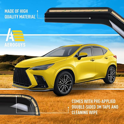 Extra Durable Window Deflectors in-Channel Window Visors Rain Guards Fit - Image 6