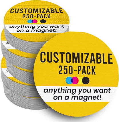 Magnet Me Up Customizable 30 Mil Round Magnet- 6”, 250 PK Weatherproof Car by MagnetMeUp