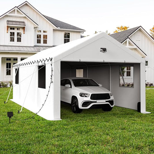 13x25 Carport, Heavy Duty Carport Canopy Garage by BENASS