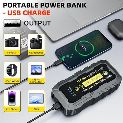 2025 Upgraded for A5 Car Jump Starter 3000A, Jump Starter Battery Pack for Up - Image 4