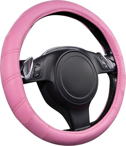 CAR PASS Line Rider Microfiber Leather Sporty 14.5-15 inch Car Steering Wheel - Image 2