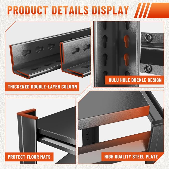 Heavy Duty 5-Tier Shelving Unit 3000LBS Capacity - Image 4