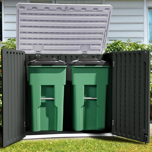 YITAHOME Extra Large Outdoor Horizontal Storage Shed, 4.5x4ft Resin Tool Sheds by YITAHOME