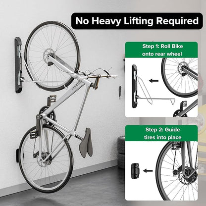 Bicycle Rack for Garage and Indoor Use, Adjustable, Foldable Bike Rack Set of 2 - Image 5