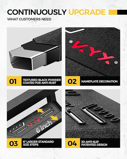 KYX Running Boards for 2015-2025 Ford F150 SuperCrew Cab/ 2017-2025 Ford F250 - Image 5
