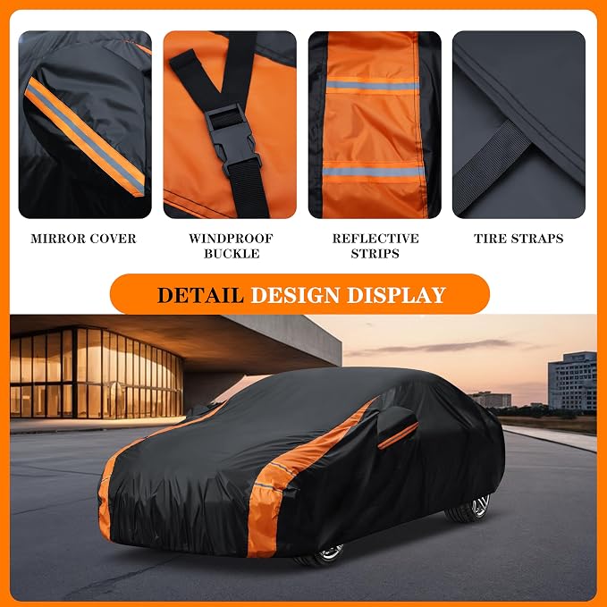 in Full Exterior Car Cover All Weather, Waterproof，UV Resistant, and Snowproof - Image 3