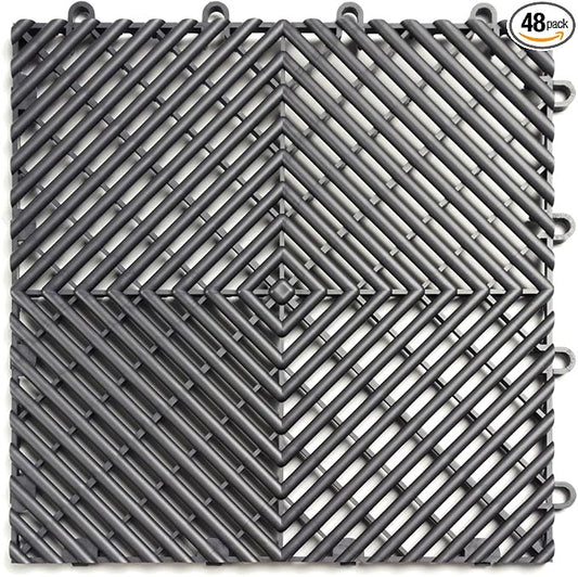 Big Floors RaceDeck Free-Flow Interlocking Garage Flooring Tiles, Self-Draining by BigFloors