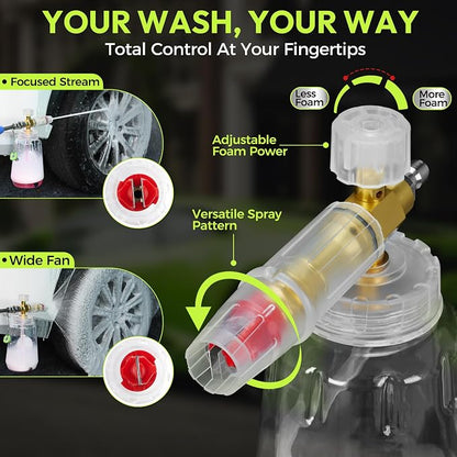 AutoManiacs Foam Cannon for Pressure Washer, Adjustable Car Wash Sprayer - Image 4