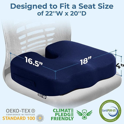 5 STARS UNITED Seat Cushion for Tailbone Pain Relief – Large Memory Foam - Image 5