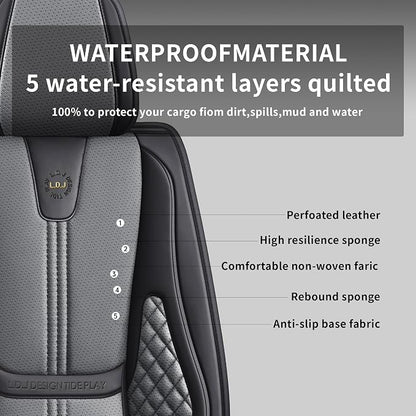 Car Seat Covers Front Only, Easy Install Luxury Leather Automotive Seat Covers - Image 4