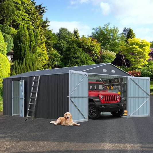 Metal Garage Shed 20x13 FT, Sheds & Outdoor Storage Clearance, Outdoor Storage by FammyLoft