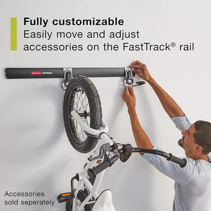 Rubbermaid 24-Piece FastTrack Garage Wall-Mounted Storage Kit, 6 Rails and 18 - Image 5