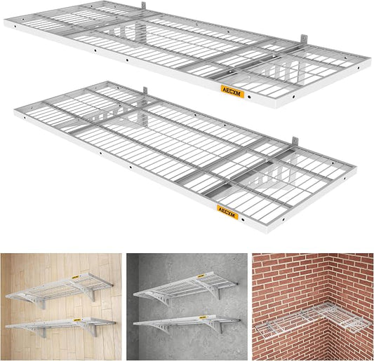 1.64x4ft 2Pack Wire Shelving Unit Heavy Duty Garage Storage Shelves Wall by AECXM