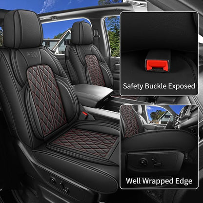 Car Seat Cover Custom Fit for Dodge Ram 1500 2500 3500 2002-2024 Faux Leather - Image 3