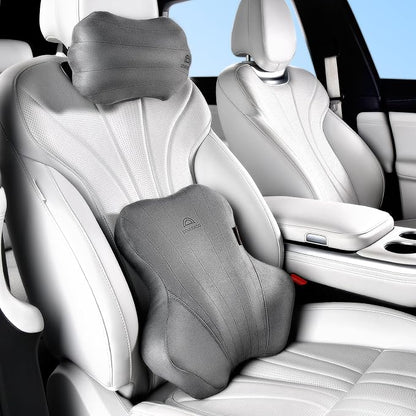 Coverado Car Lumbar Support Pillow and Car Neck Pillow Kit, Ergonomic Design by COVERADOAUTO