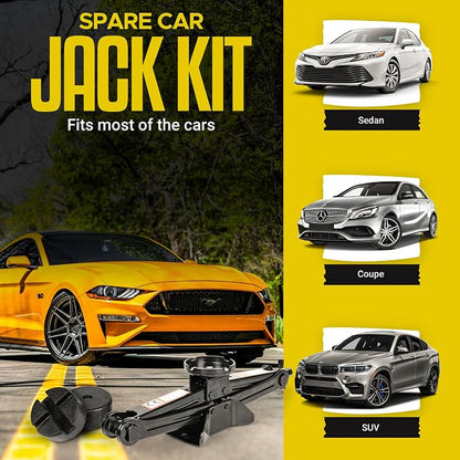 Car Jack Kit/ 2.5 Ton/5512 Pounds Universal Scissor Jack Kit - Image 2