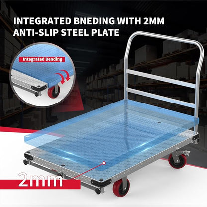 Extra Large Steel Panel Cart Dolly, 2IN1 Heavy Duty Drywall Lumber Truck - Image 2