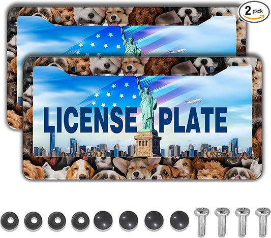 License Plate Frames Multicolor Custom License Plate Frame Dogs Collection by Unknown