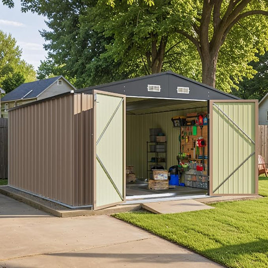 Patiowell 10 x 12 FT Metal Storage Shed by Patiowell
