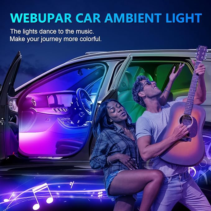 WEBUPAR Dreamcolor Acrylic Interior Lights, 10 in 1 LED Strip Lights - Image 6