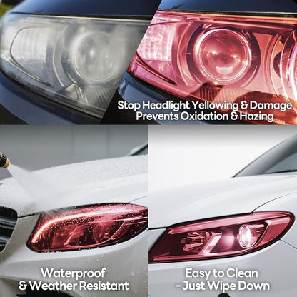 Lypumso 16 x 60 Inches Headlight Taillight Car Tint Vinyl Film, Self Adhesive - Image 6