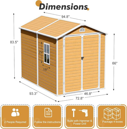 Plastic Sheds 8x6 Resin Outdoor Storage - Image 4