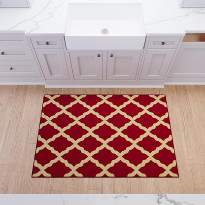 Ottomanson 3'3" x 5' Rugs for Living Room Trellis Area Rug for Bedroom - Image 9