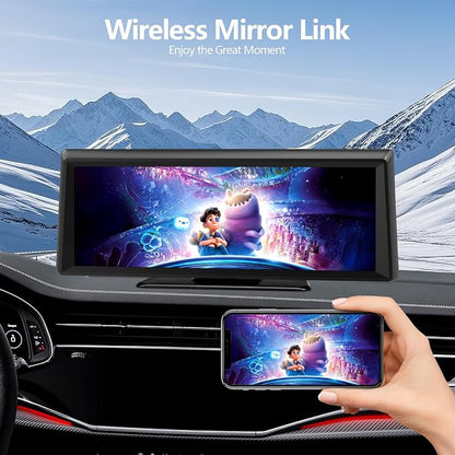Wireless Carplay Screen for Car 2K Dash Cam, 8.1" HD Portable Car Stereo - Image 3