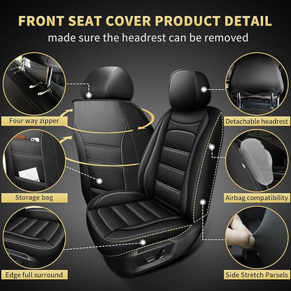 AOMSAZTO Ford Ranger Seat Covers: Front Seat Covers Custom Fit 2019 2020 2021 - Image 2