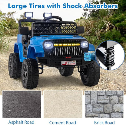Costzon Kids Ride On Truck, 12V Battery Powered Electric Vehicles w/Remote - Image 4