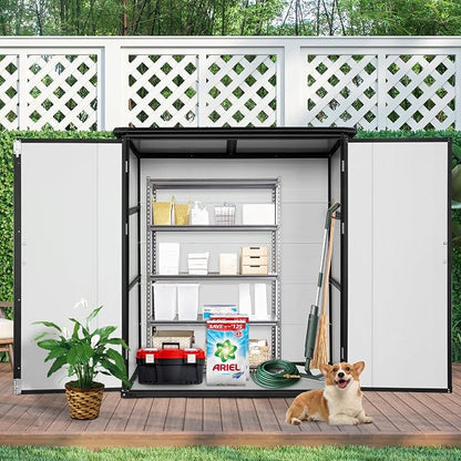 c Outdoor Storage Shed Waterproof Resin Cabinet Heavy Duty Metal Sheds - Image 2