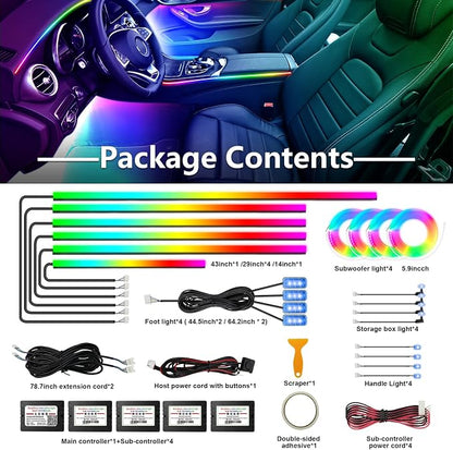 WEBUPAR Dreamcolor Acrylic Car Interior Led Kit, Car Accessories 22 in 1 RGB - Image 5