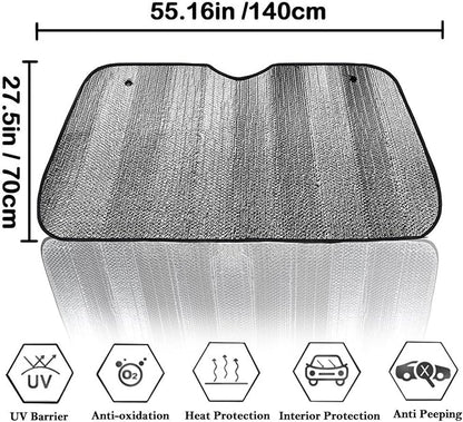 Big Hippo Car Windshield Sun Shade-Jumbo/Standard Car Window Shades Keeps - Image 3