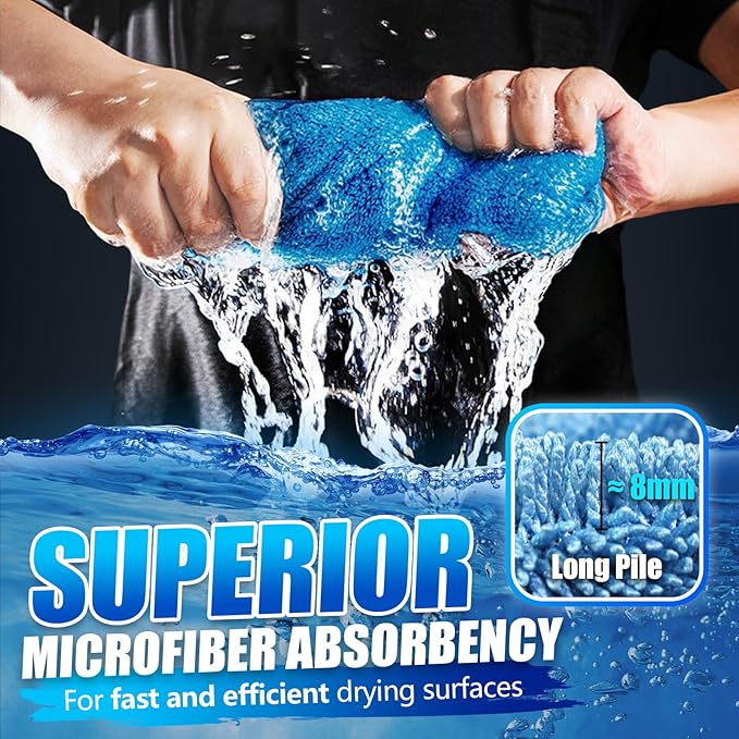 Airlab Microfiber Towels for Cars Wash Drying Towel Detailing Cloth, Ultra - Image 3