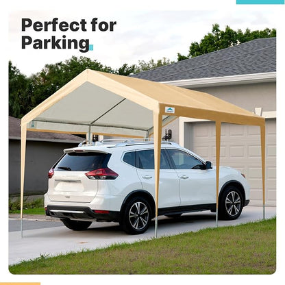 ADVANCE OUTDOOR Adjustable 10x20 ft Heavy Duty Carport Car Canopy Garage Boat - Image 6